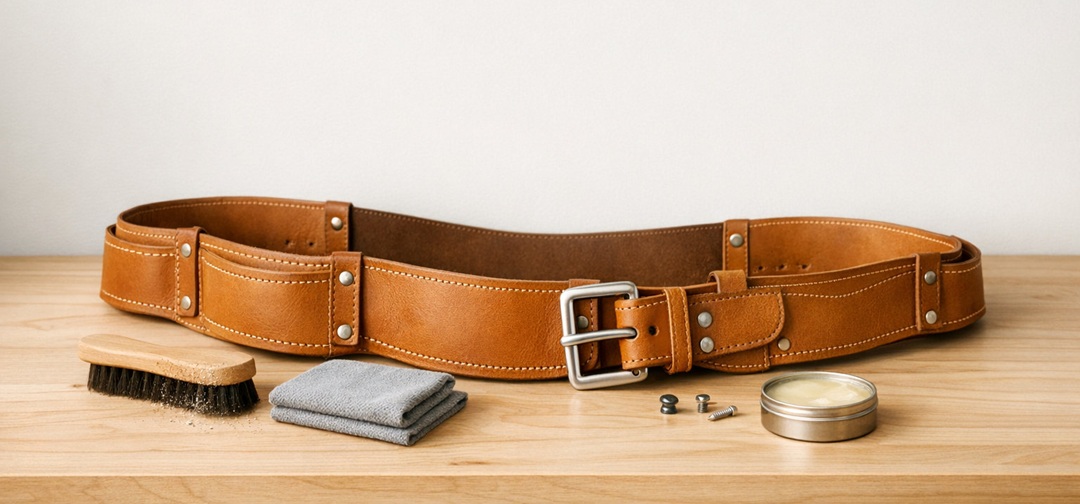 Sådan vedligeholder du værktøjsbælter og tilbehør så de holder længere